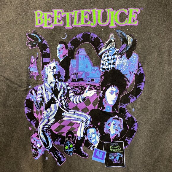 Beetlejuice Collage Illustration Graphic Design T-Shirt Medium - Picture 2 of 5